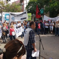 Acto y movilización en Santa Rosa de La Pampa. ADU La Pampa presente.