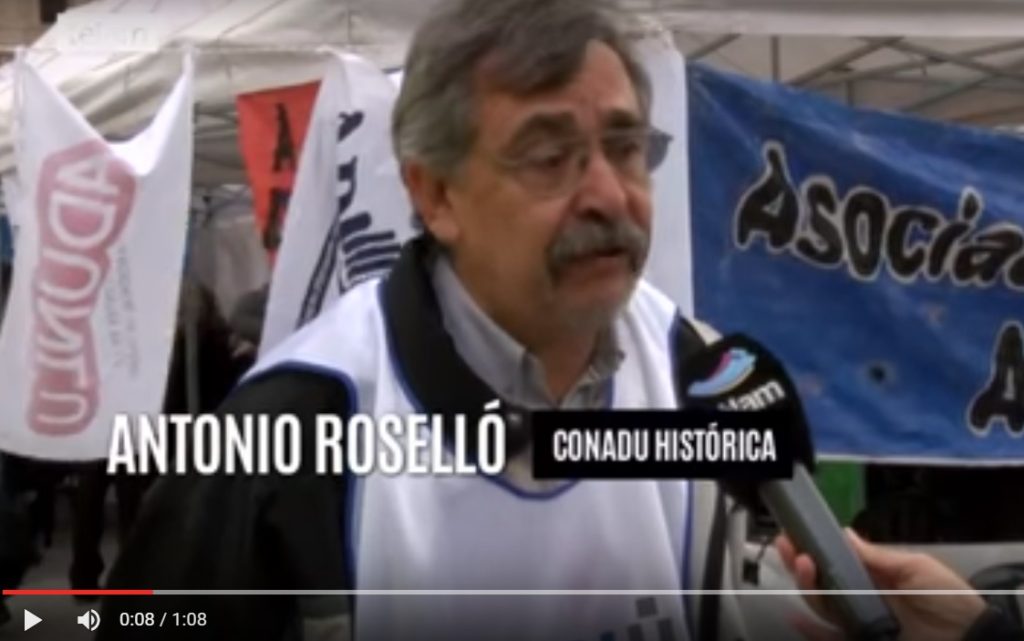 Carpa docente frente al Congreso