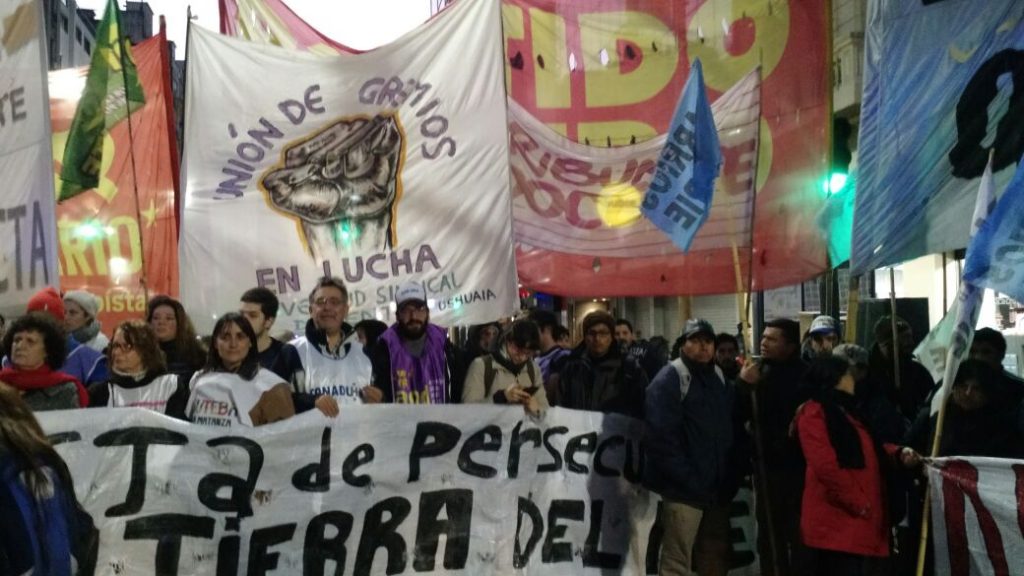 Solidaridad en CABA con los trabajadores de Tierra del Fuego