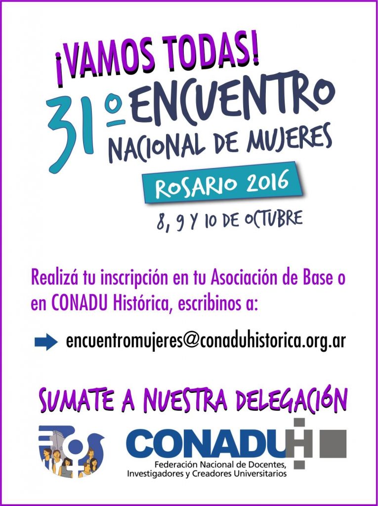 CONADUH camino al Encuentro Nacional de Mujeres