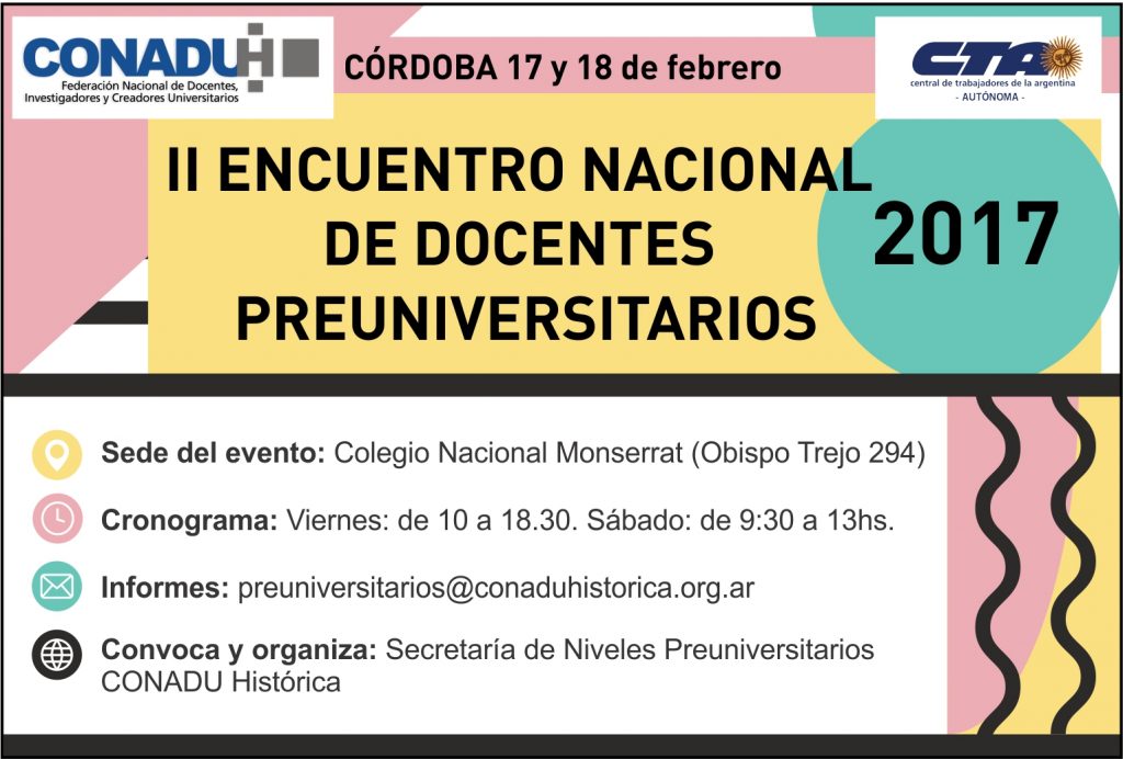 17 y 18 de febrero: Encuentro de Niveles Preuniversitarios