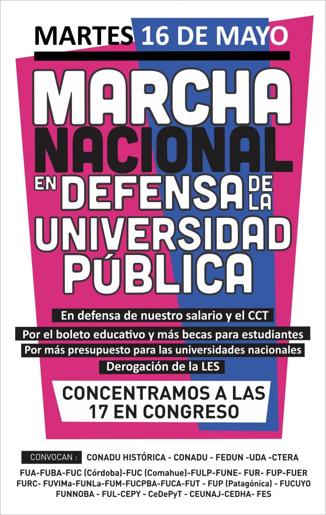 Conferencia de prensa camino a la Marcha Nacional Universitaria