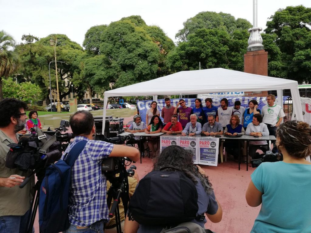 Arrancó el paro de 48 horas de los/as docentes de las Universidades Nacionales