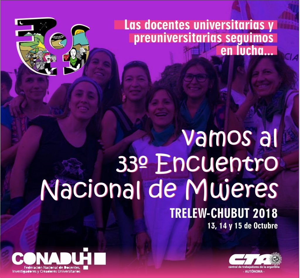 Las docentes universitarias y preuniversitarias vamos al Encuentro Nacional de Mujeres