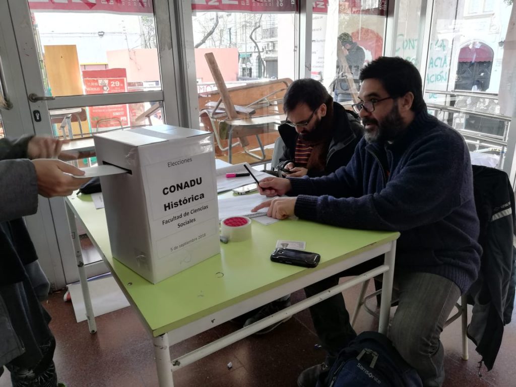Elecciones 2018 en CONADU Histórica