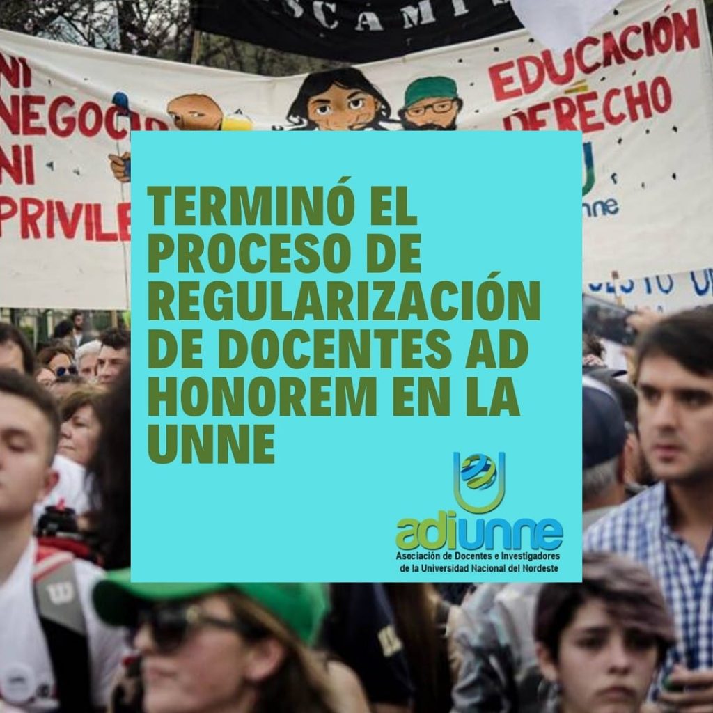 Terminó el proceso de regularización de docentes ad honorem en la UNNE