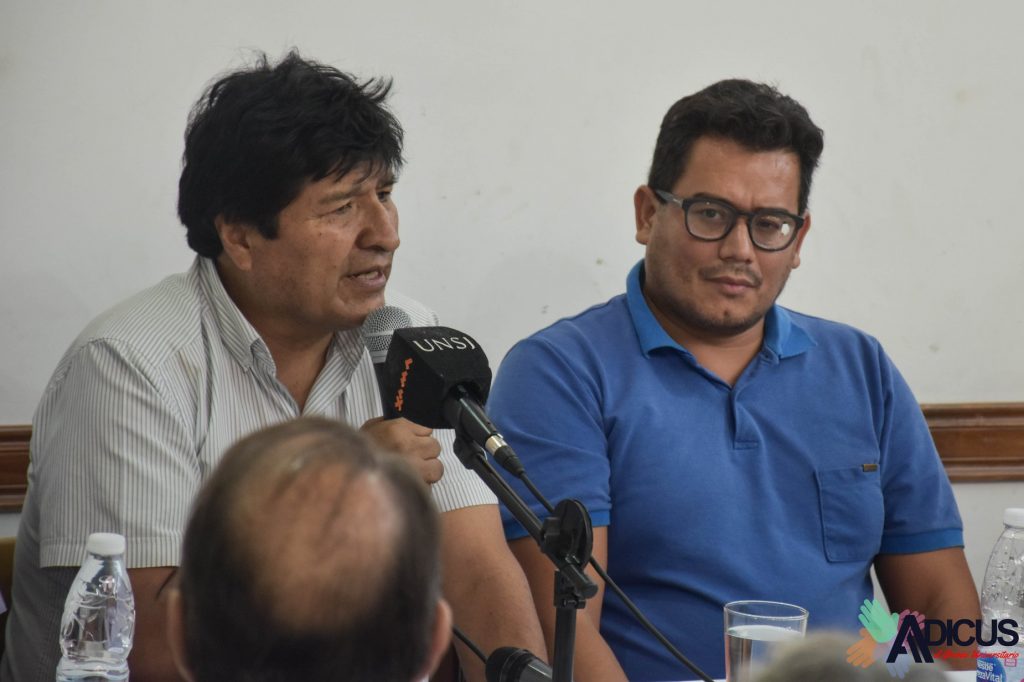 Evo Morales Ayma en ADICUS, San Juan