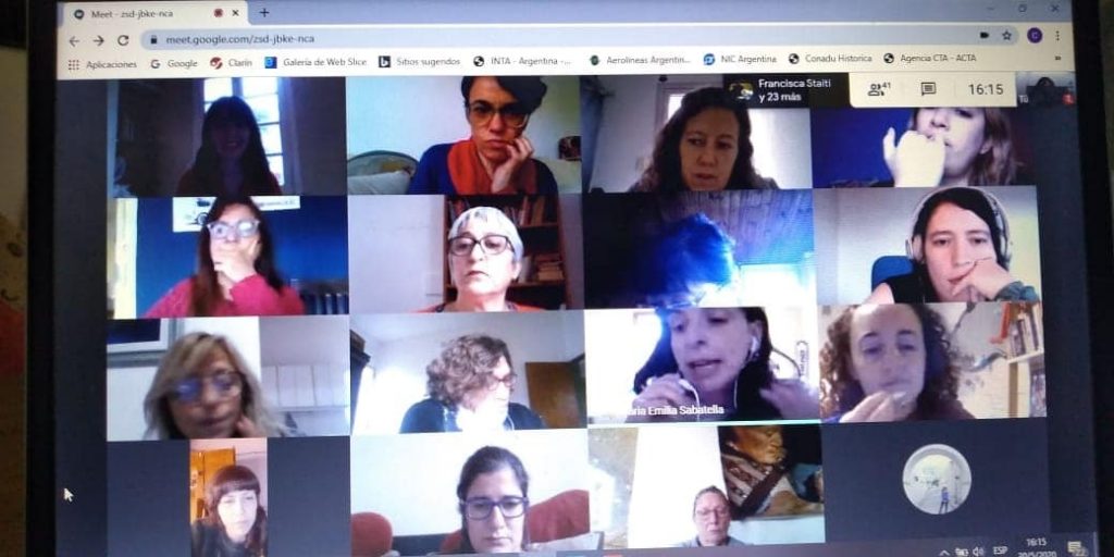 Reunión nacional virtual de responsables y referentas de género de las asociaciones de base de CONADU Histórica