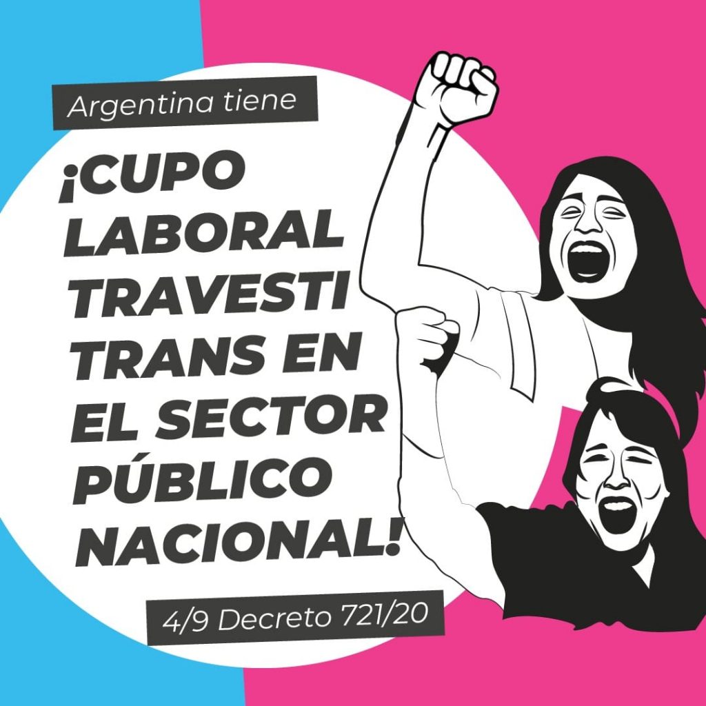 HISTÓRICO: HAY CUPO LABORAL TRAVESTI TRANS PARA LA ADMINISTRACIÓN PÚBLICA
