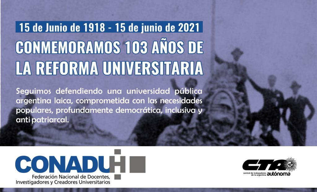 103 AÑOS DE LA REFORMA UNIVERSITARIA