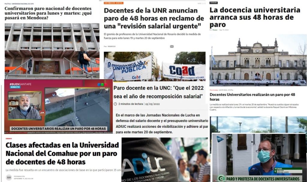 Cobertura mediática del paro nacional de 48 horas del 19 y 20 de septiembre