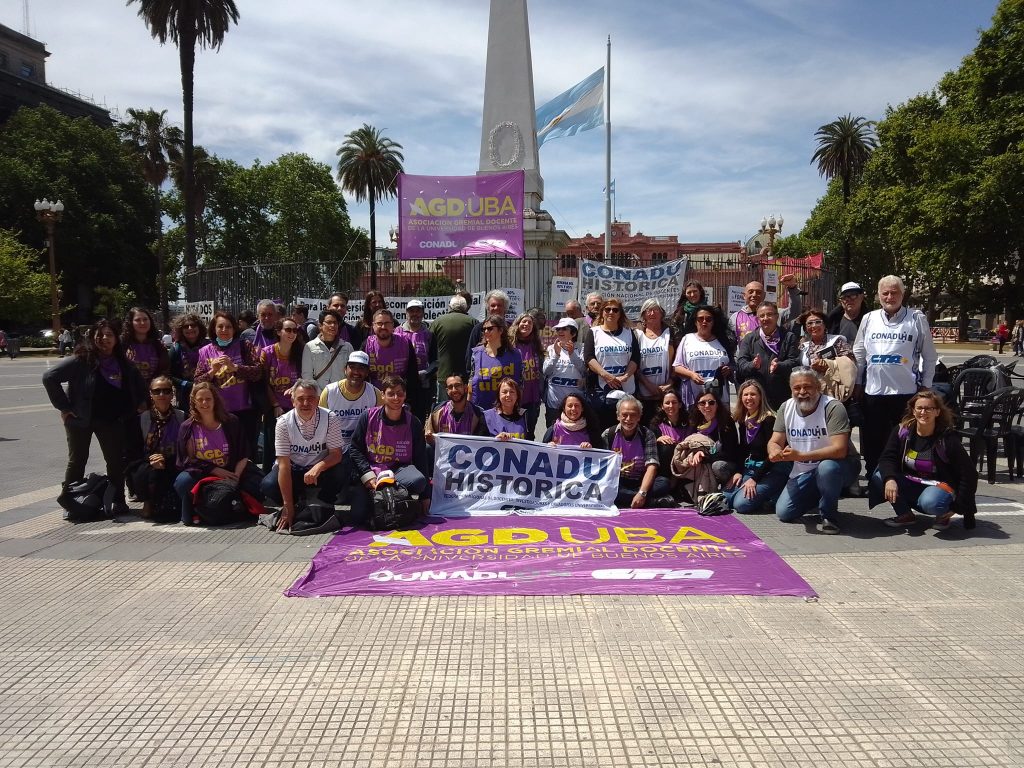 PARO DE 48 HORAS Y CLASES PÚBLICAS EN PLAZA DE MAYO. EL LUNES 17 SESIONARÁ EL CONGRESO EXTRAORDINARIO DE CONADU HISTÓRICA