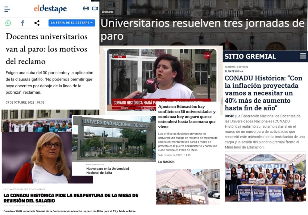 Cobertura mediática del paro nacional de 24 horas del 5 de octubre