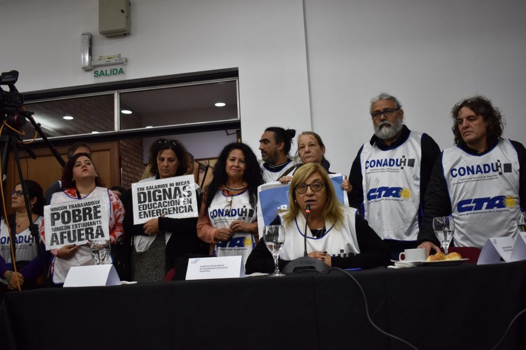 Intervención de CONADU Histórica en el Plenario del Consejo Interuniversitario Nacional