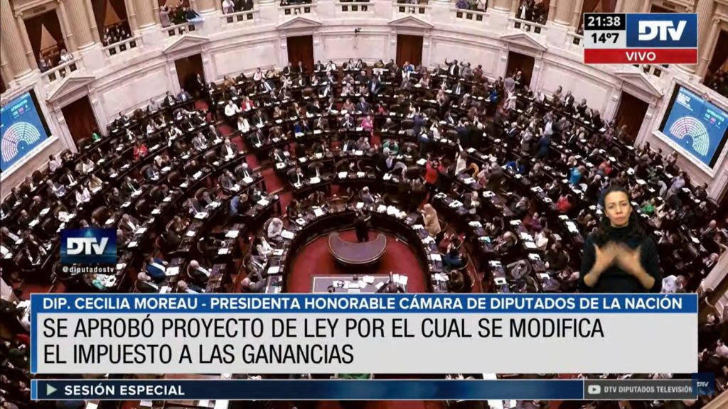 CONADU Histórica saluda la media sanción en Diputados al proyecto que modifica el impuesto a las ganancias