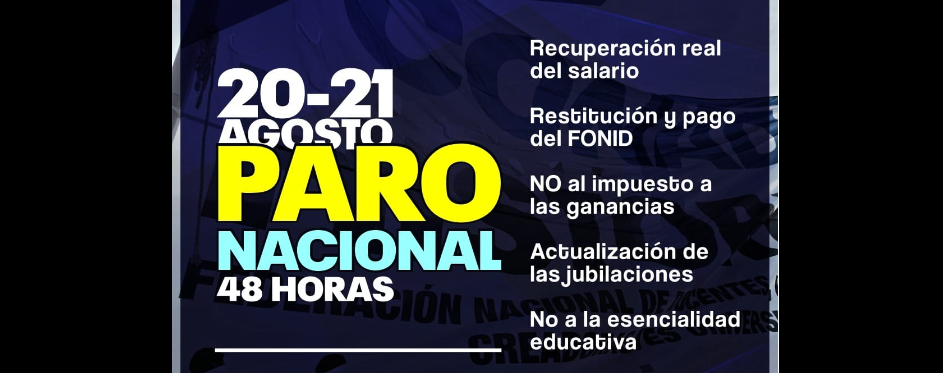 Continúa el plan de lucha de la docencia de las Universidades Nacionales