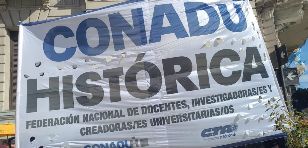 Paro de CONADU Histórica en el aniversario de la marcha universitaria. El gobierno sigue ignorando el reclamo salarial